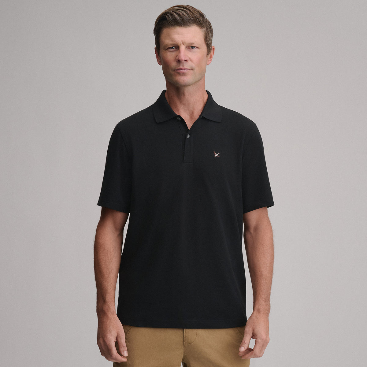 Men's Signature Piqué Short-Sleeve Polo-Black-5