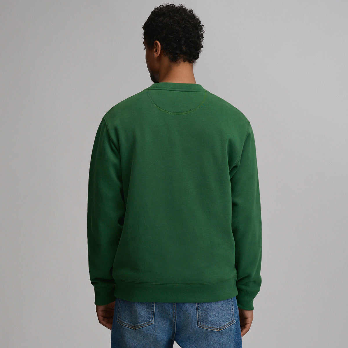 Men's Vintage Soft Crew Sweatshirt-Asparagus-2