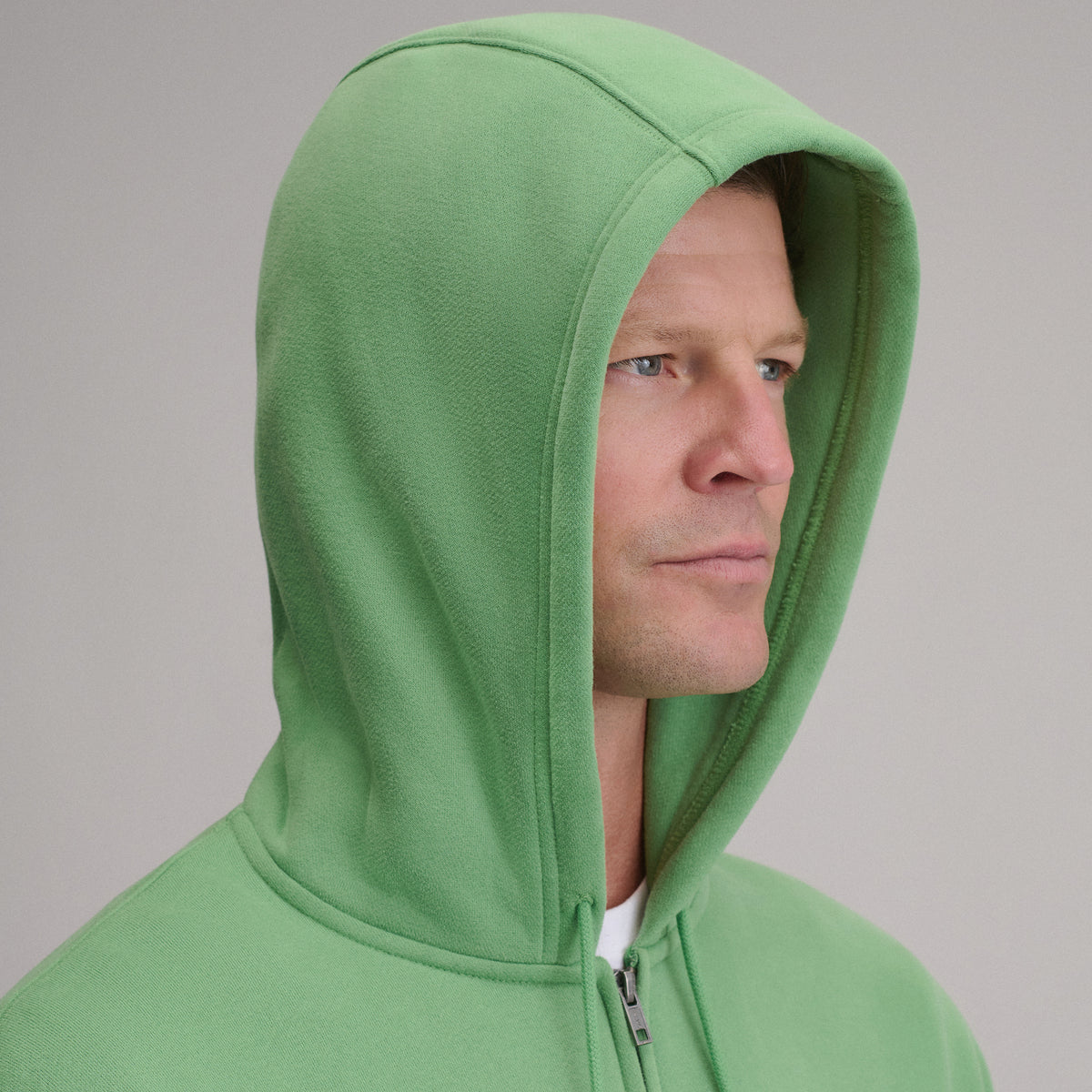 Men's Vintage Soft Full-Zip Sweatshirt-Light Moss-4