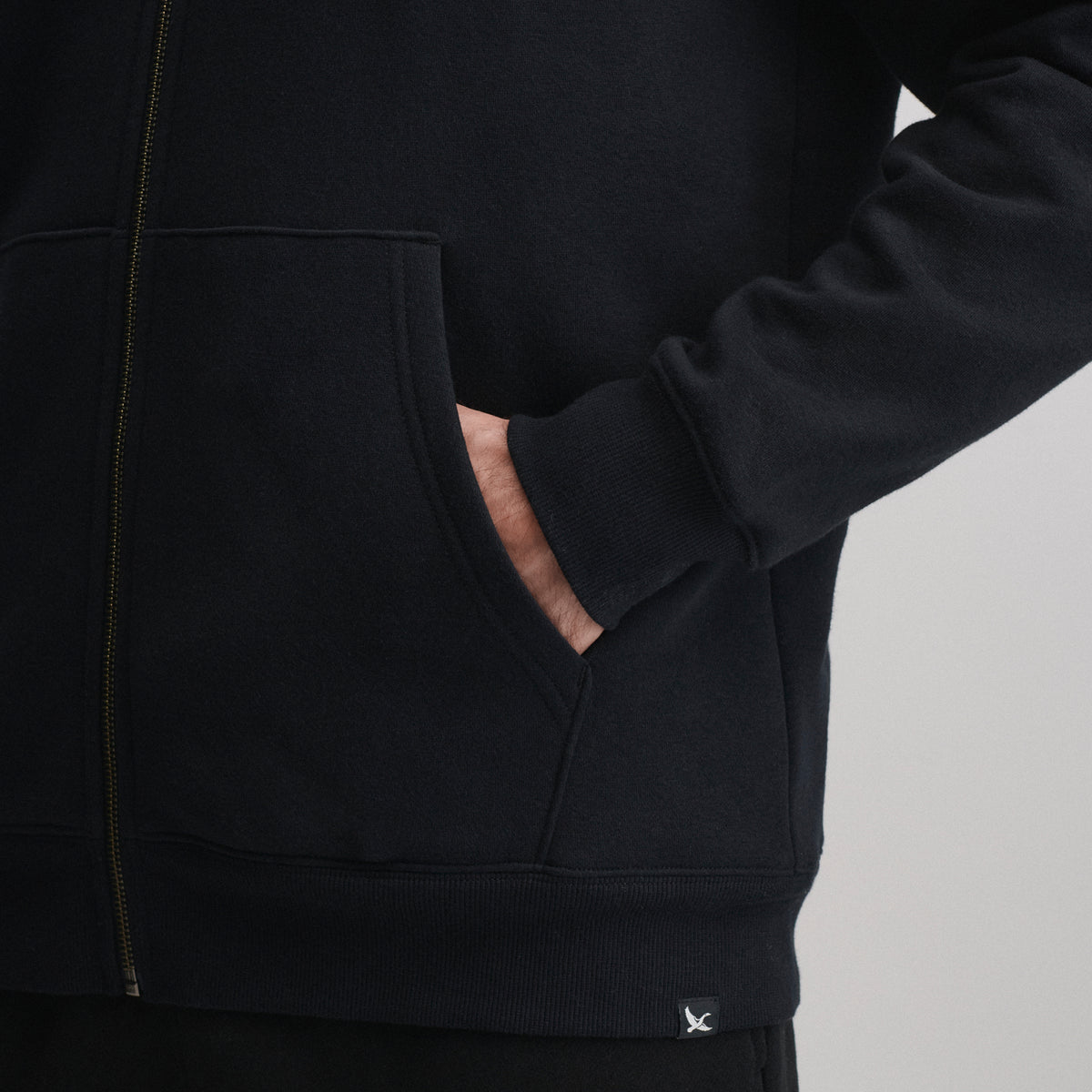 The Vintage Soft Lined FZ Sweatshirt-Black-5