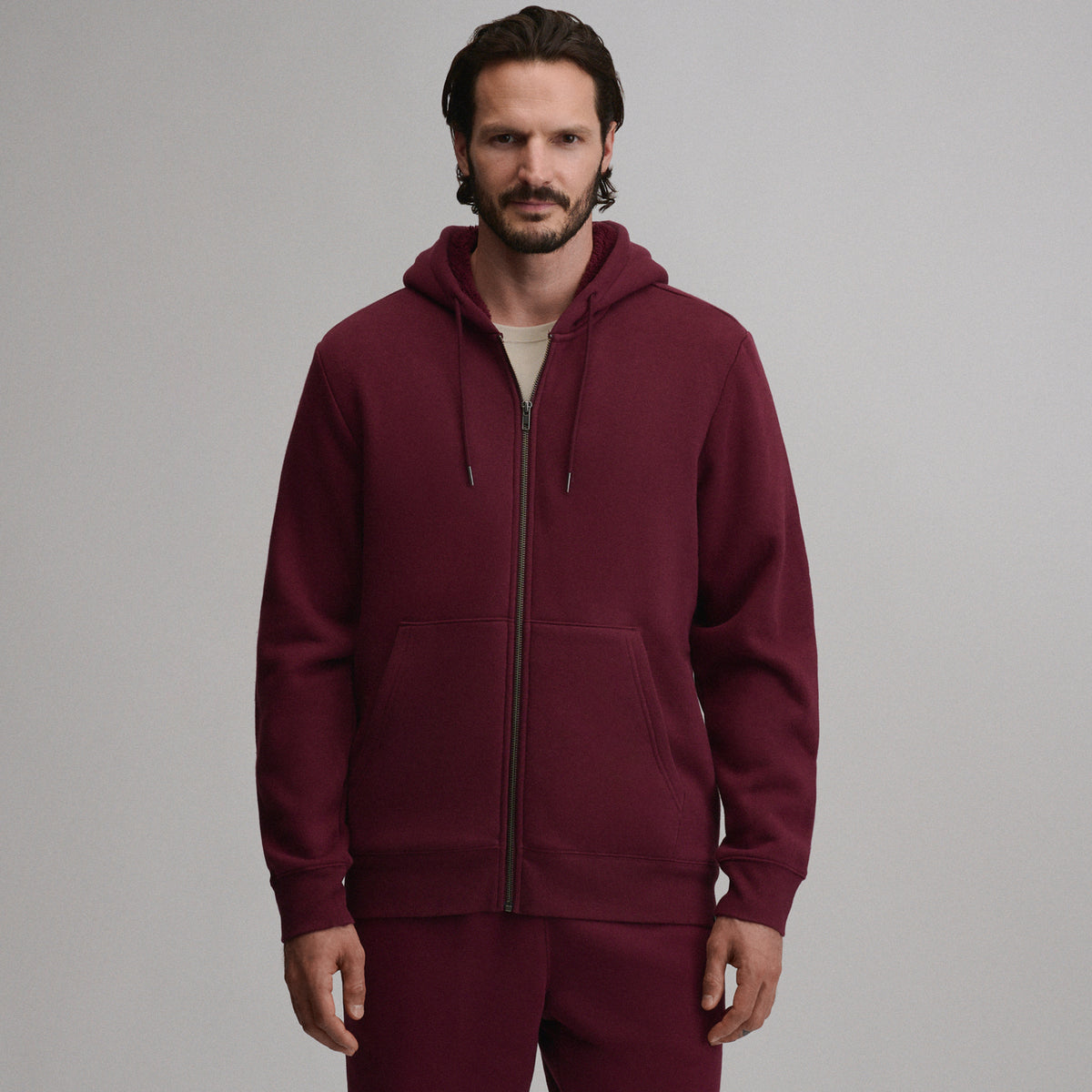 The Vintage Soft Lined FZ Sweatshirt-Dark Violet-19