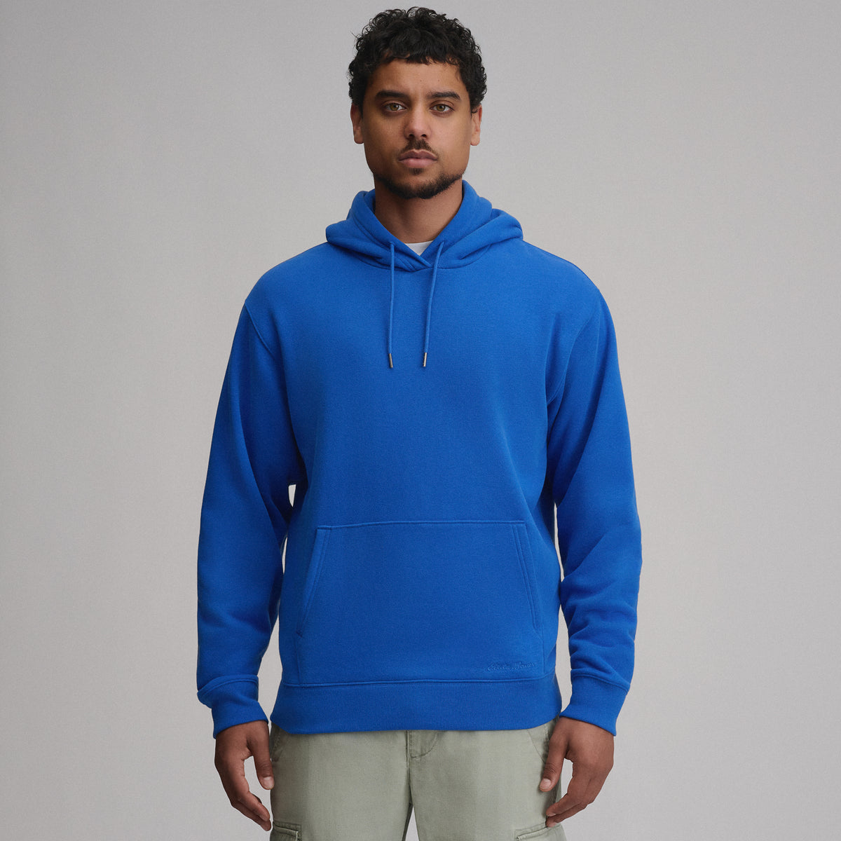 Men's Vintage Soft Pullover Hoodie-Brilliant Blue-1