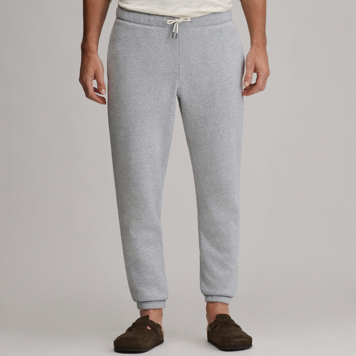 Men's Vintage Soft Classic Fit Jogger Sweatpants-Htr Gray-19