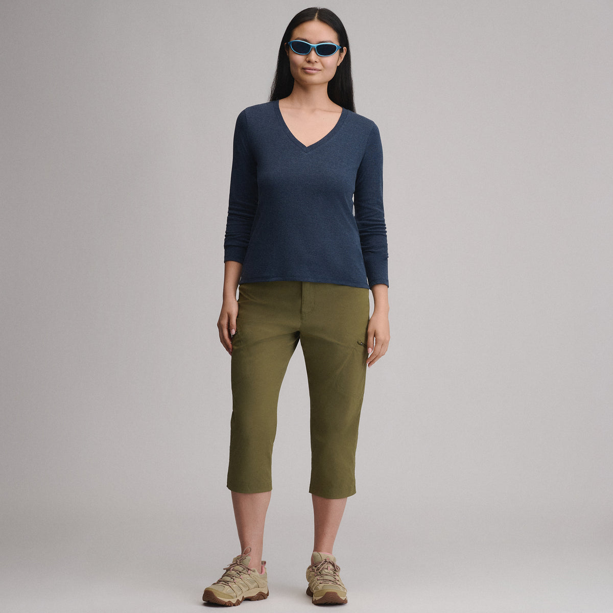 Women's Everyday Long-Sleeve V-Neck T-Shirt-Brook-4