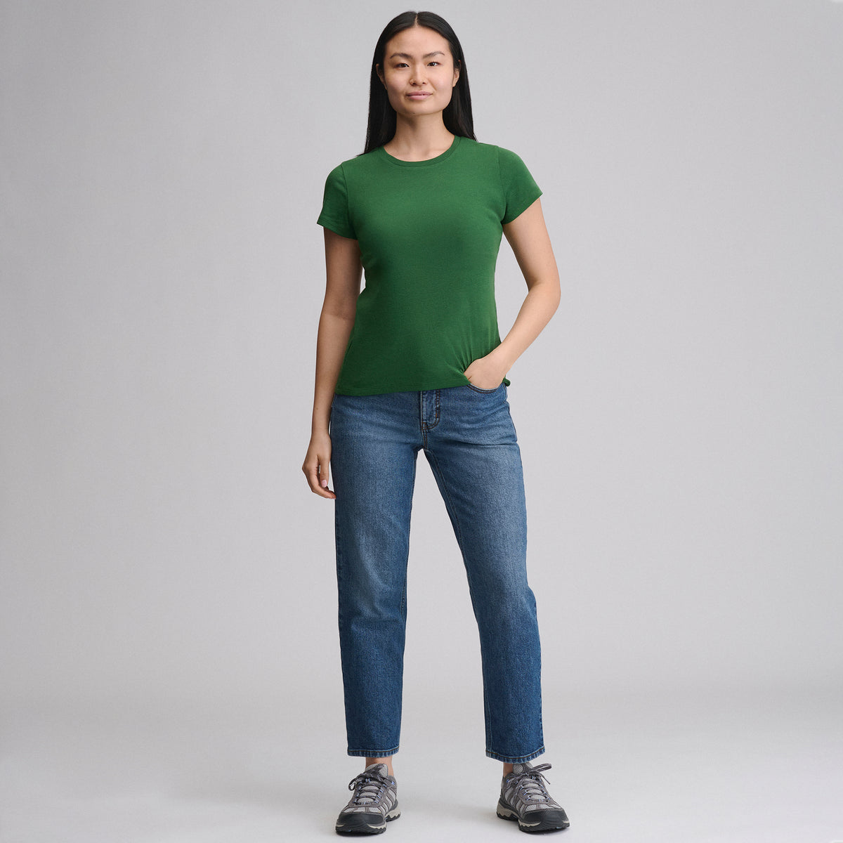 Women's Everyday Short-Sleeve Crewneck T-Shirt-Asparagus-4