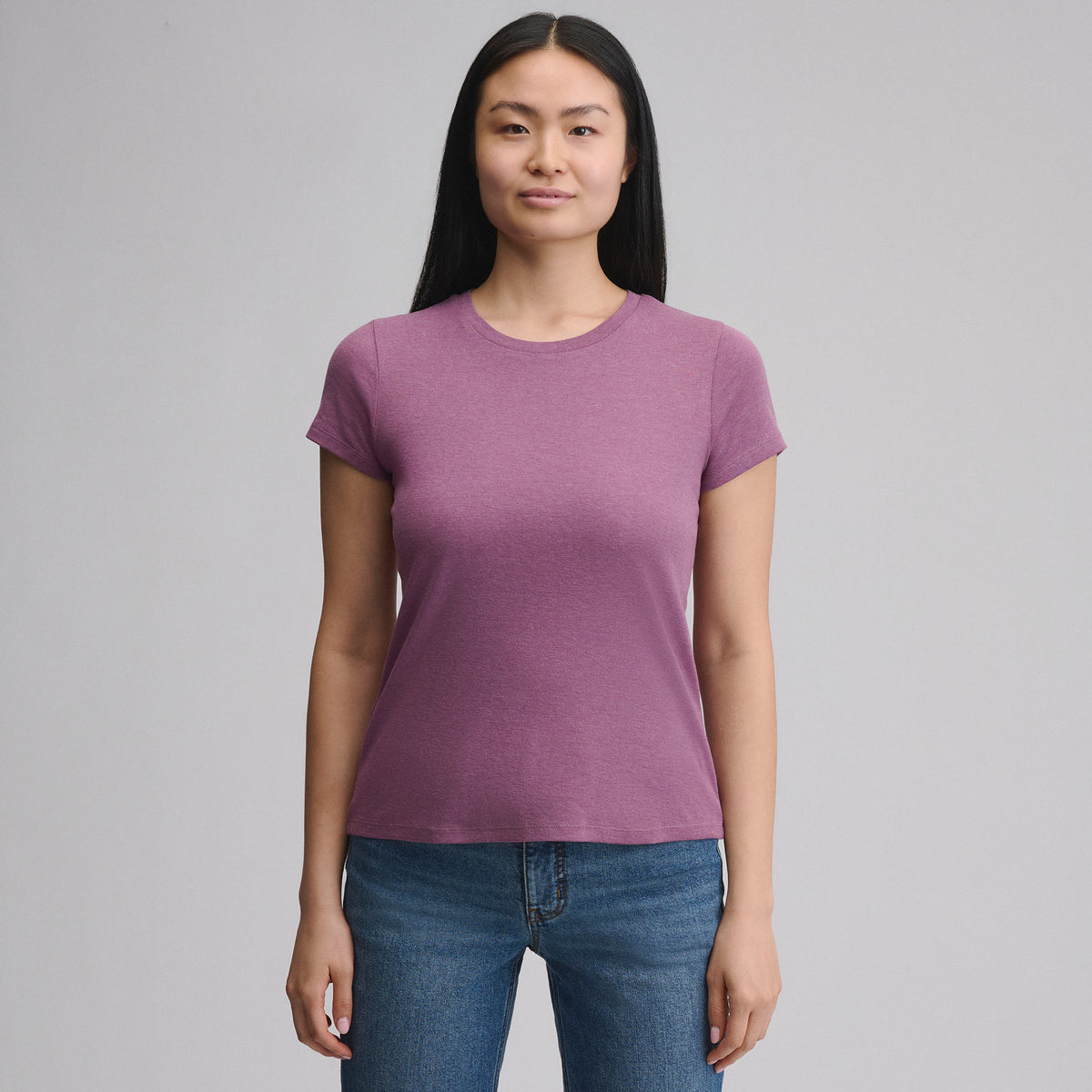 Women's Everyday Short-Sleeve Crewneck T-Shirt-Deep Wisteria-43