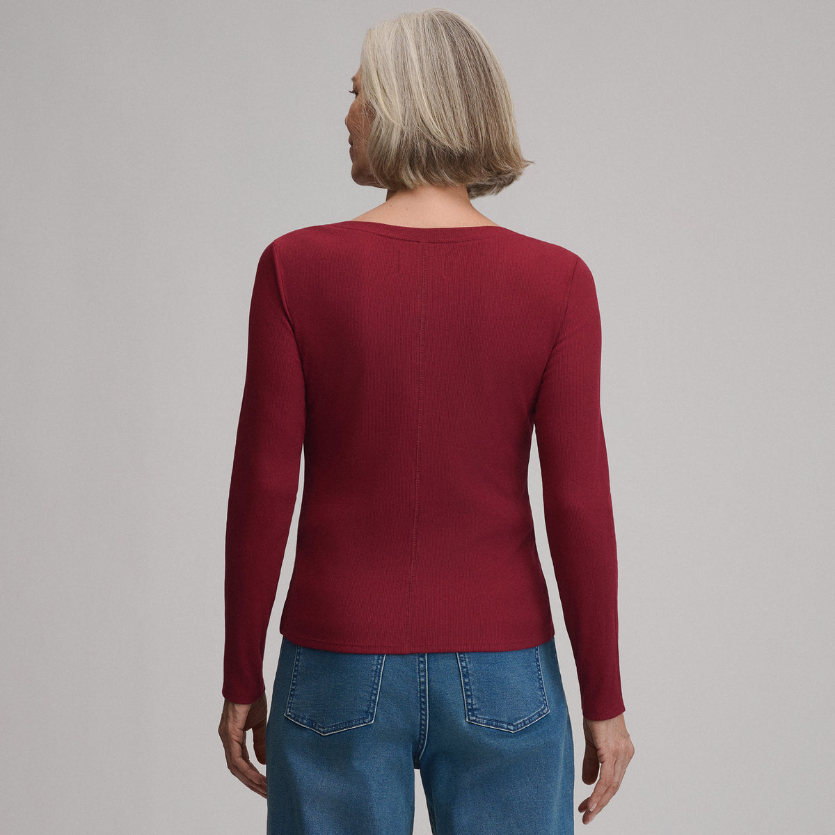 Women's Softline Rib Long-Sleeve Henley-Blossom-22