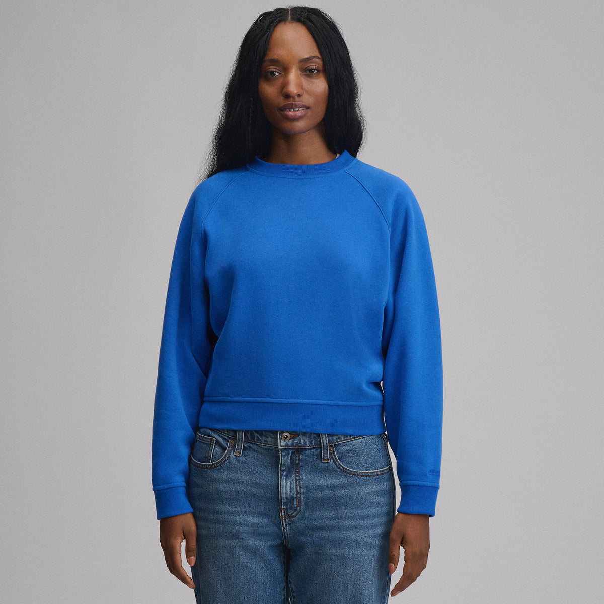Women's Vintage Soft Crew Sweatshirt-Brilliant Blue-Regular-C1
