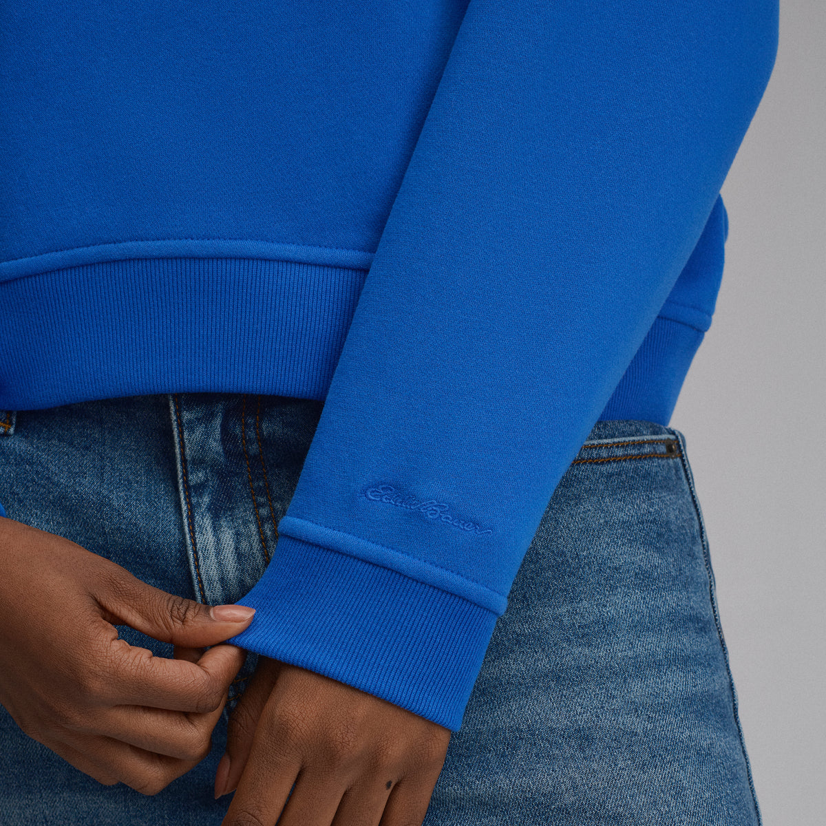 Women's Vintage Soft Crew Sweatshirt-Brilliant Blue-Regular-P1