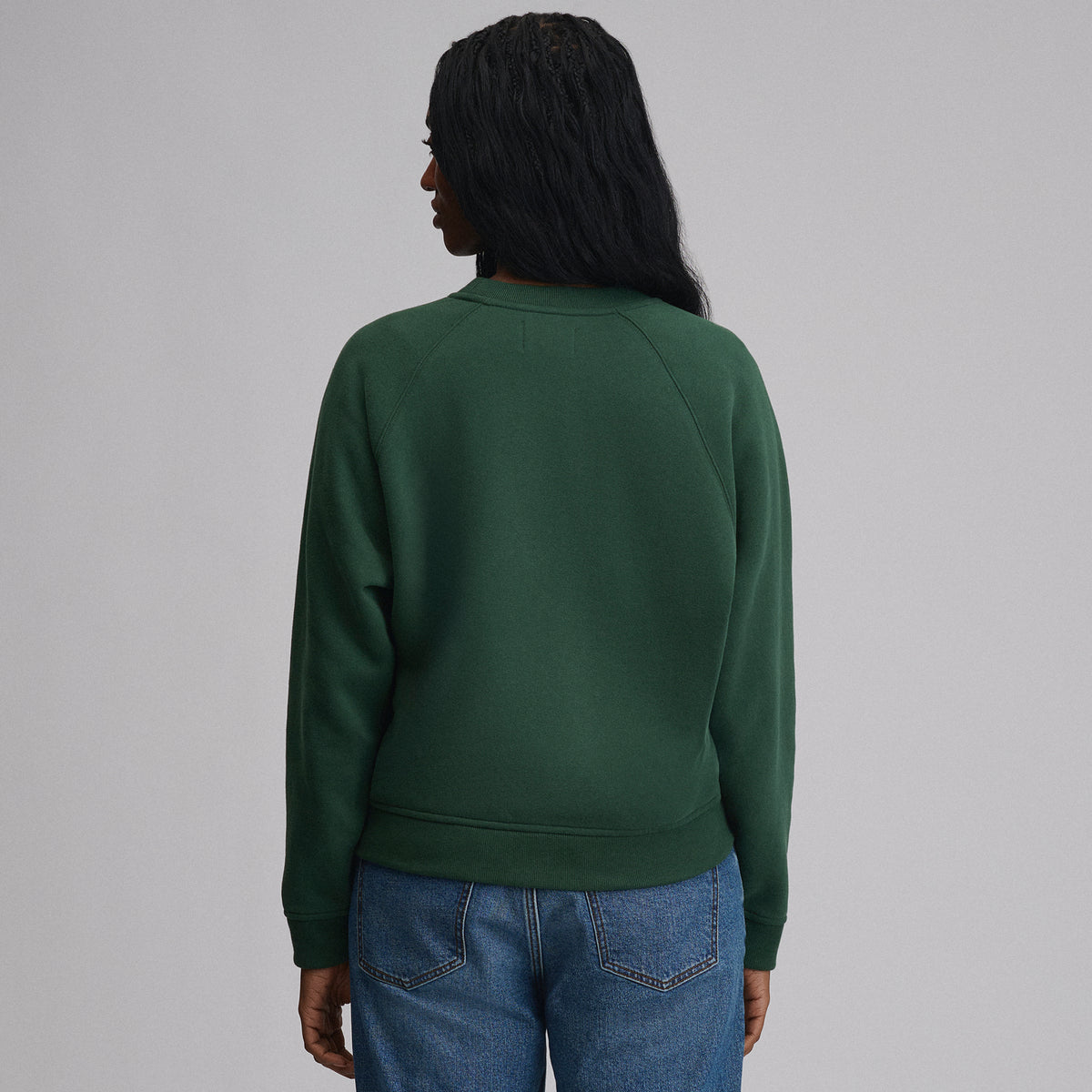 Women's Vintage Soft Crew Sweatshirt-Dark Mint-Regular-F1