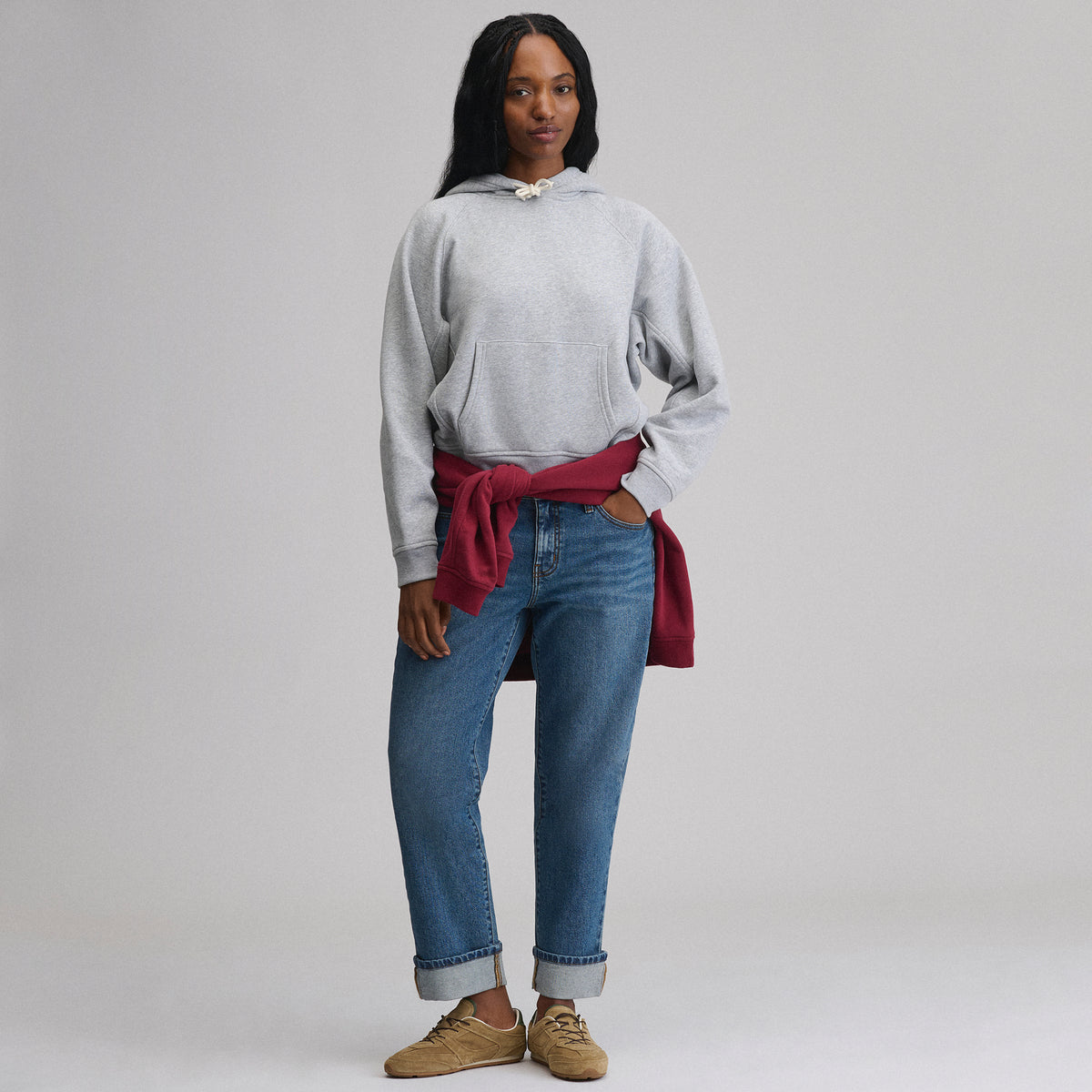 Women's Vintage Soft Pullover Hoodie-Htr Gray-15