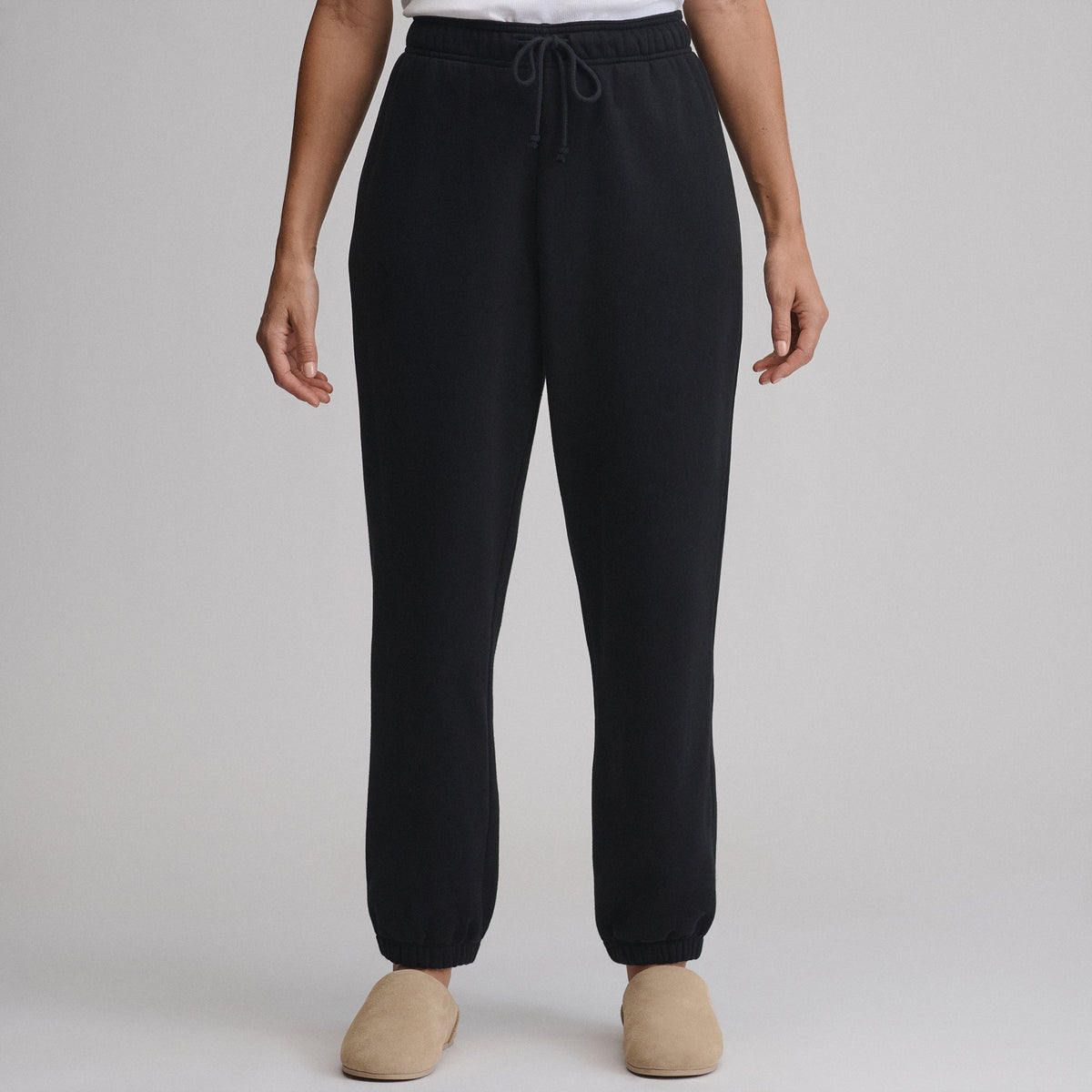 Women's Vintage Soft Relaxed Fit Jogger Sweatpants-Black-5
