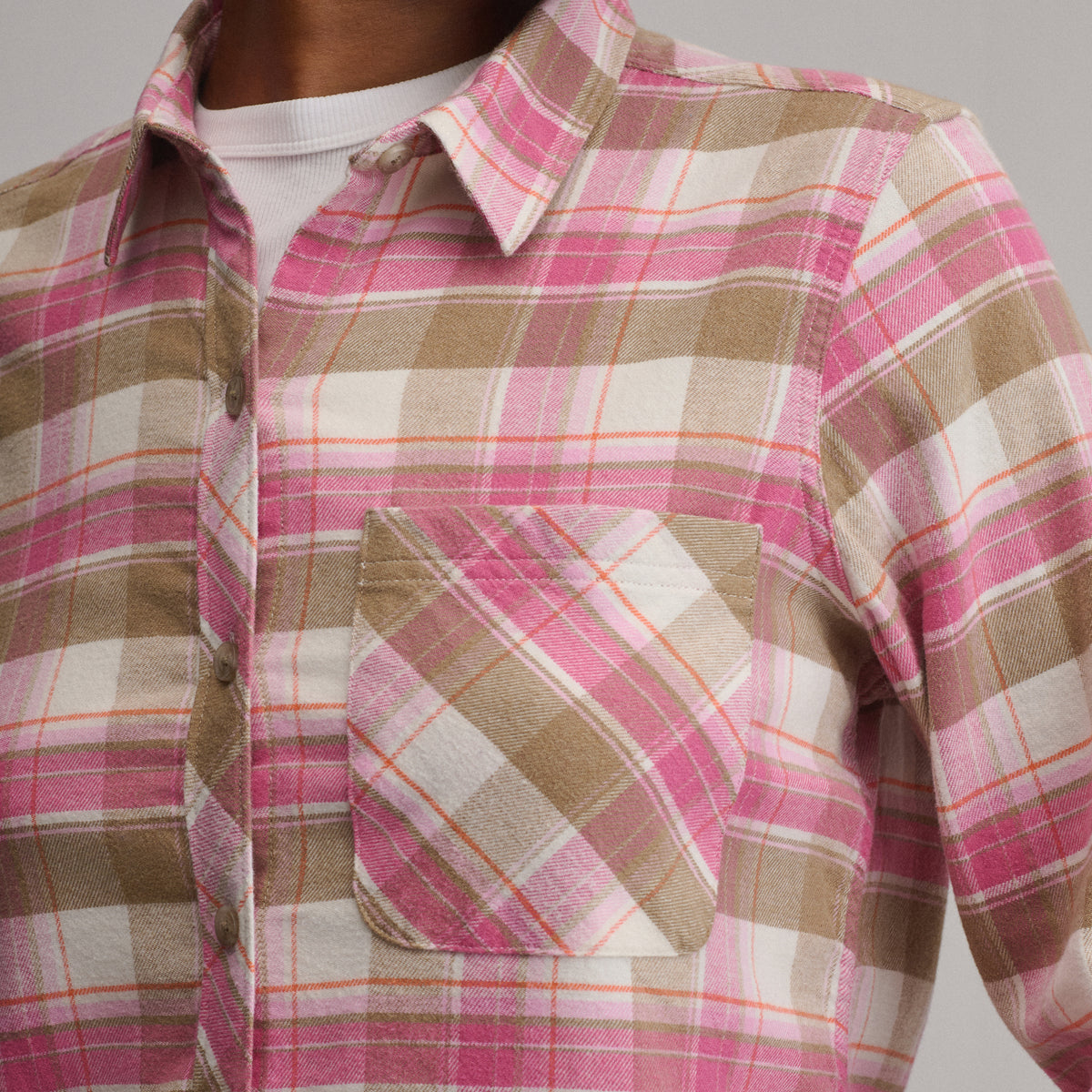 Women's W Field Flex Flannel Shirt-Camel-3