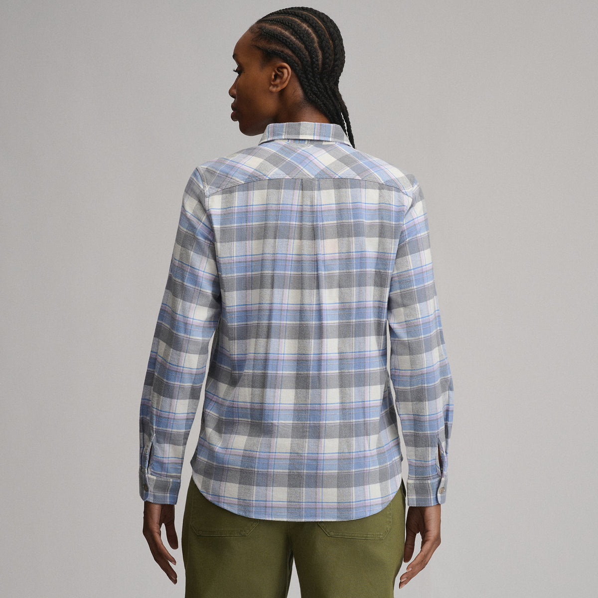Women's W Field Flex Flannel Shirt-Heather Gray-10