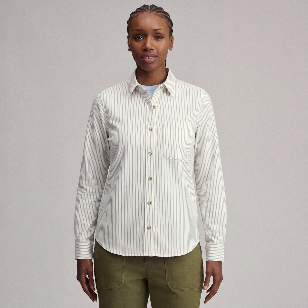 Women's Field Flex Flannel Shirt-Snow-1