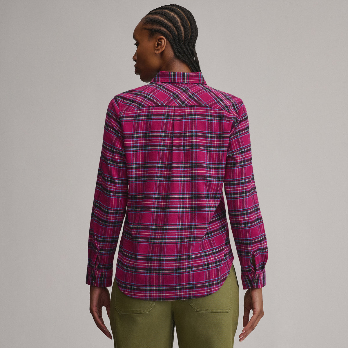 Women's W Field Flex Flannel Shirt-Wine Berry-14