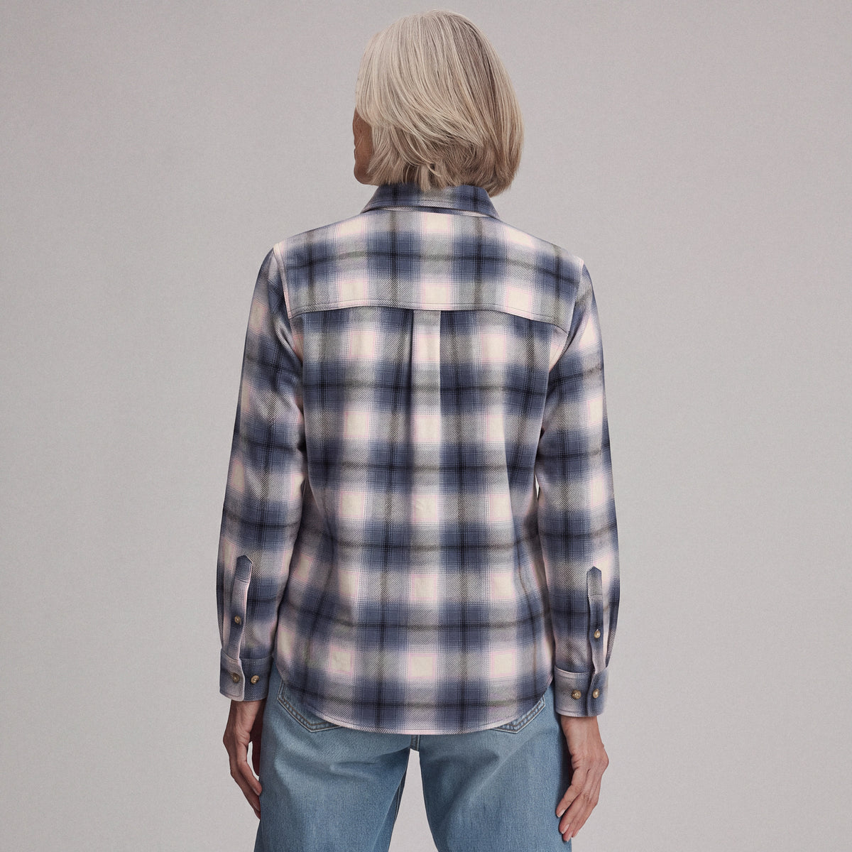 Women's Long-Sleeve Western Button-Down Shirt-Dark Horizon-2