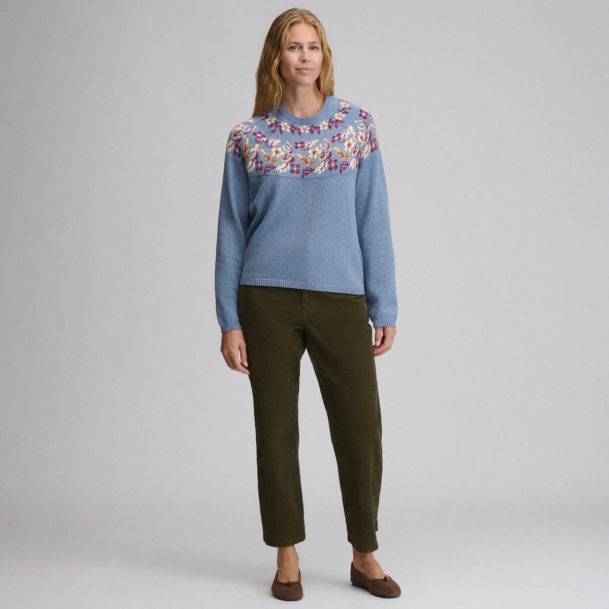 Placed Intarsia Sweater-Dark Horizon-4