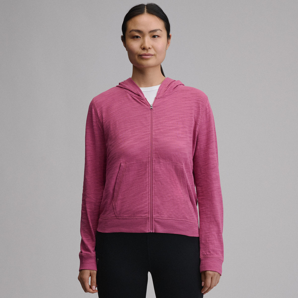 Women's Waverly Cotton Slub Full-Zip Sweatshirt-Dusty Rose-30
