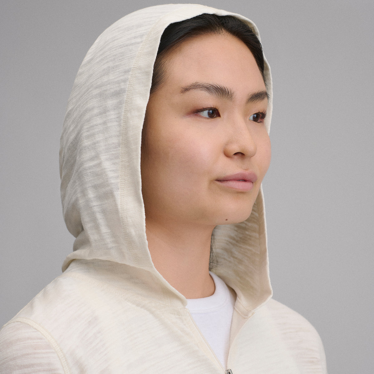 Women's Waverly Cotton Slub Full-Zip Sweatshirt-Ivory-38
