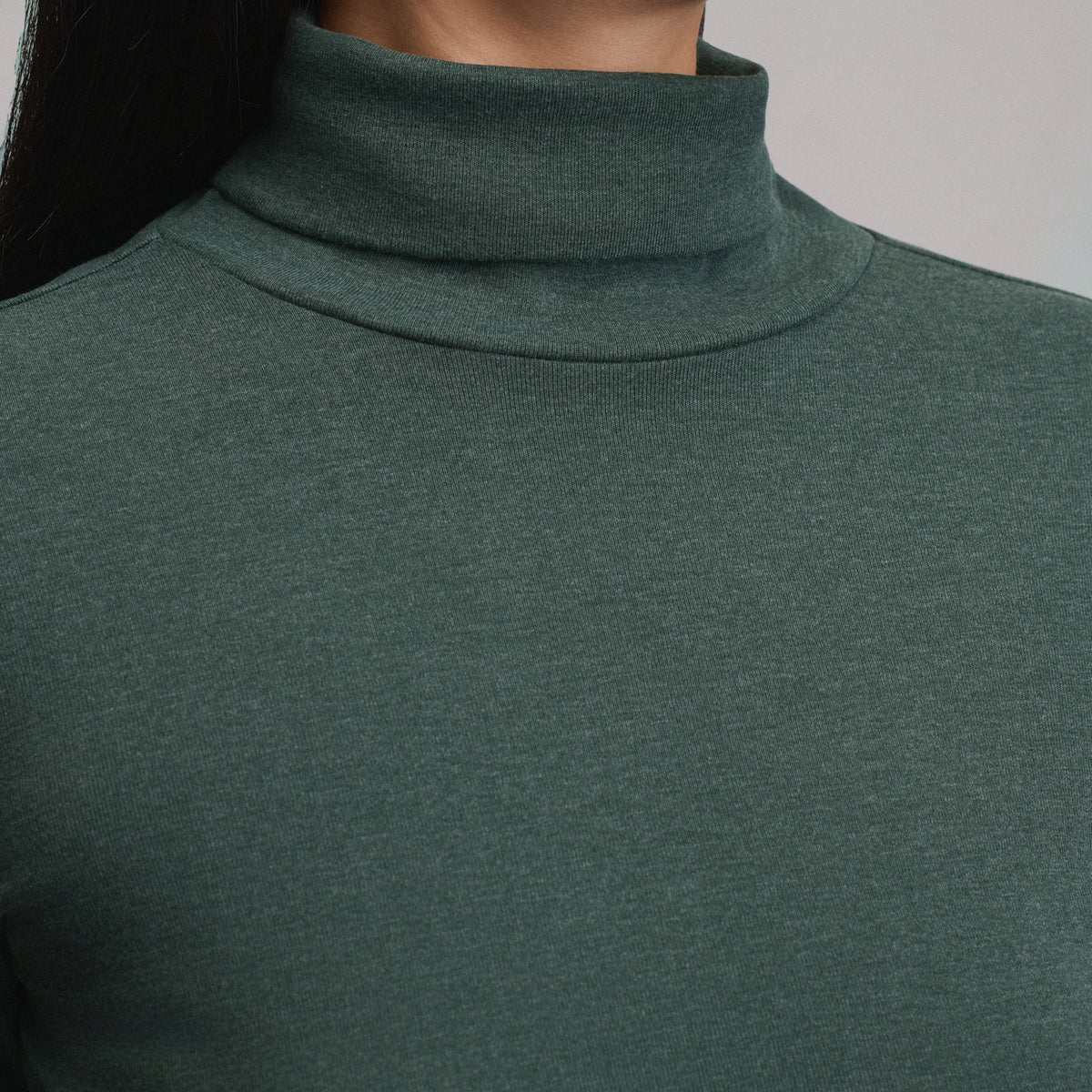 Women's Long-Sleeve Everyday Turtleneck-Dark Mint-11