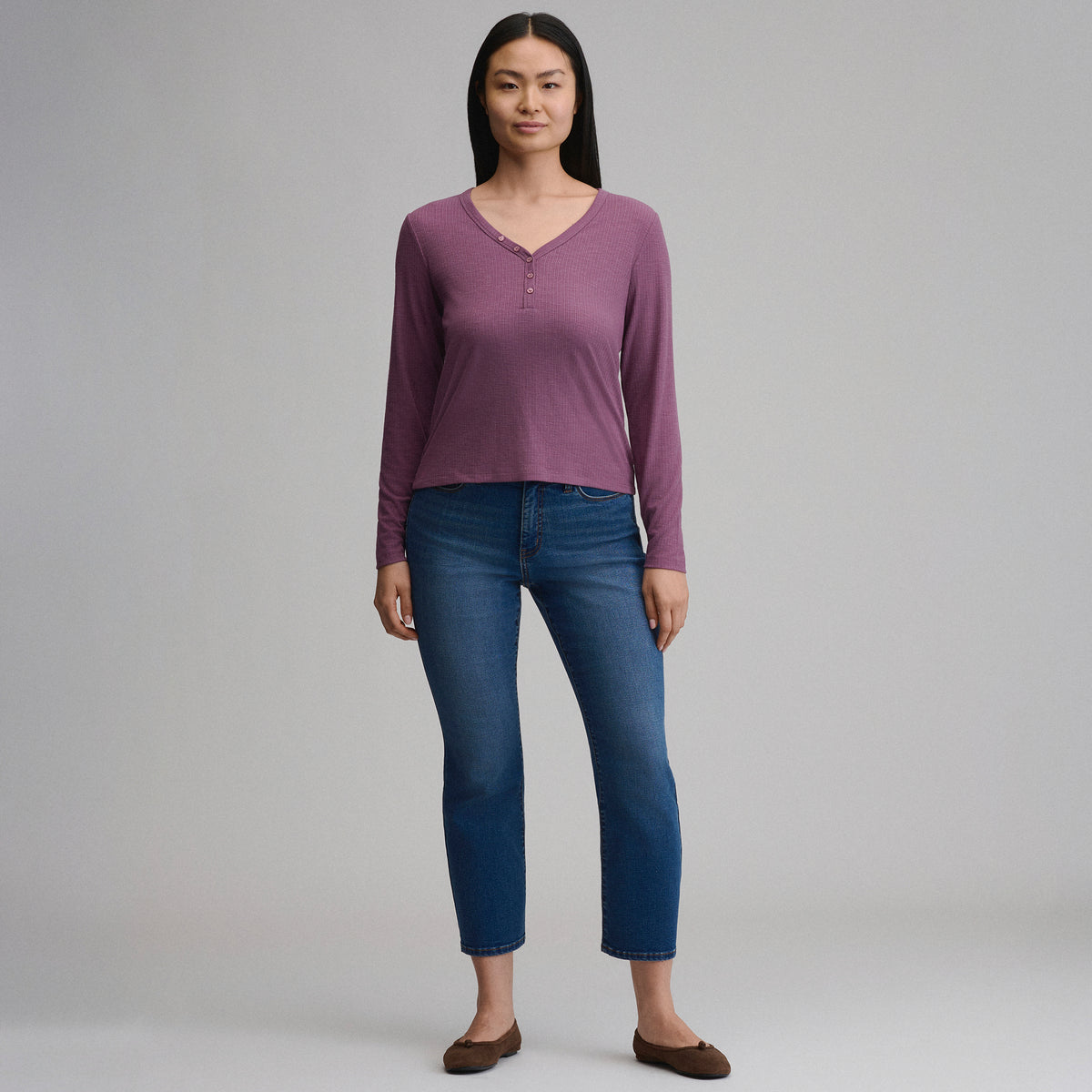 Multi Button LS Henley-Deep Wisteria-8