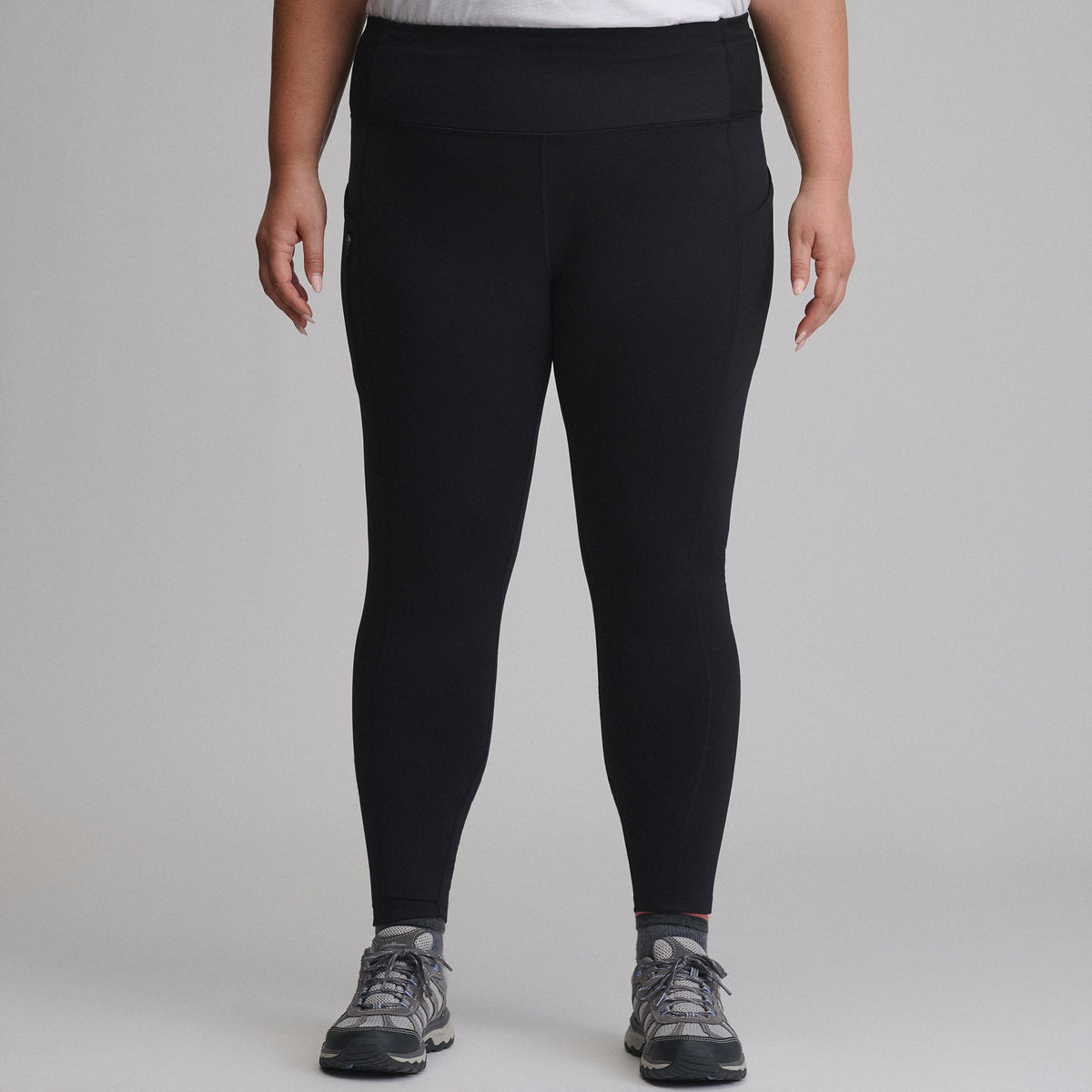 Women's Crossover Winter Trail Adventure High-Rise Leggings-Black-1