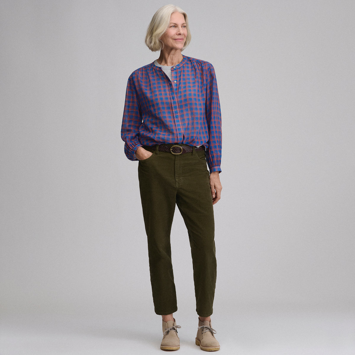 Printed Woven Blouse-Royal-4