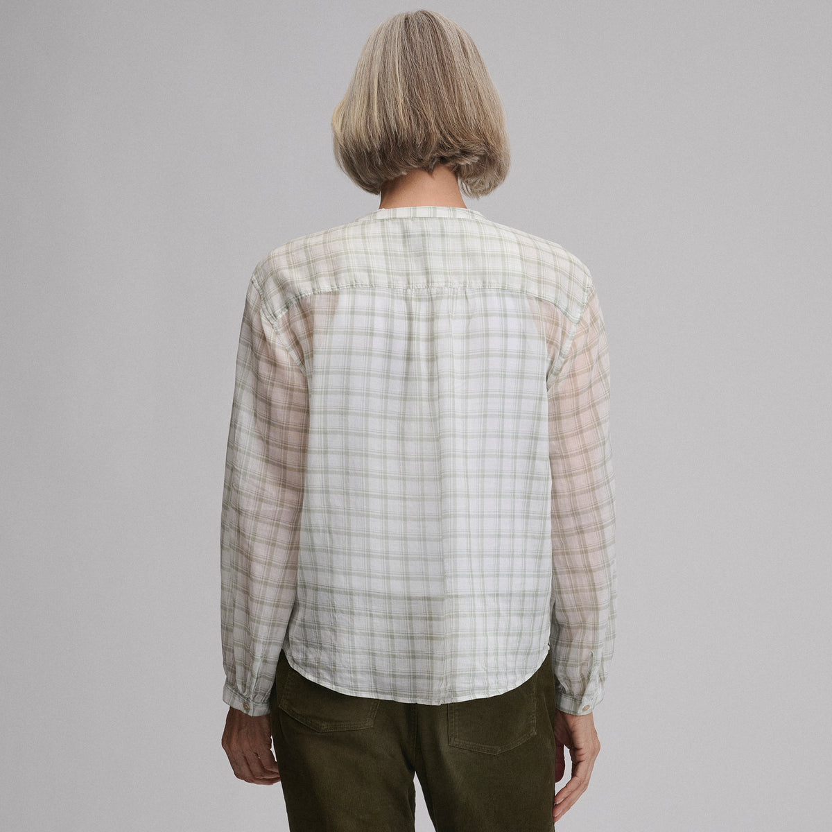 Printed Woven Blouse-Sage-6