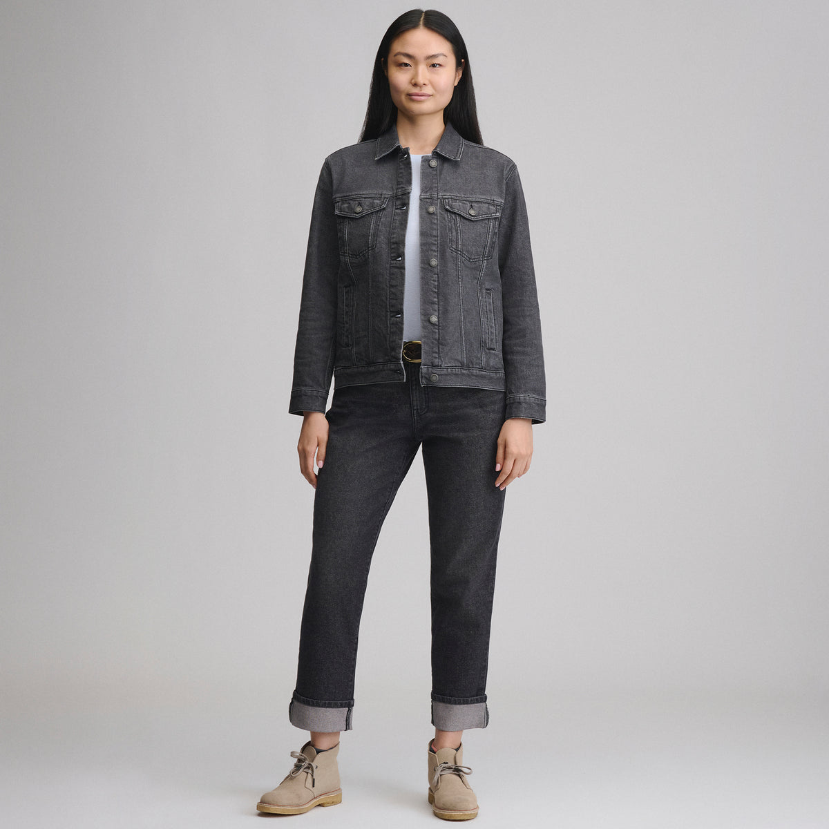 Iconic Denim Jacket-Faded Black-8