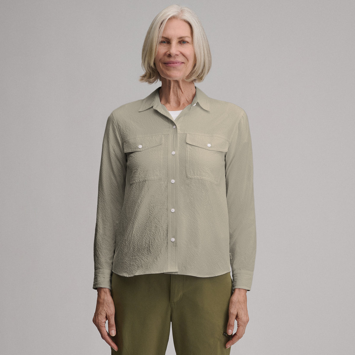 Women's Mountain 3.0 Long-Sleeve Shirt - Solid-Dusty Sage-1