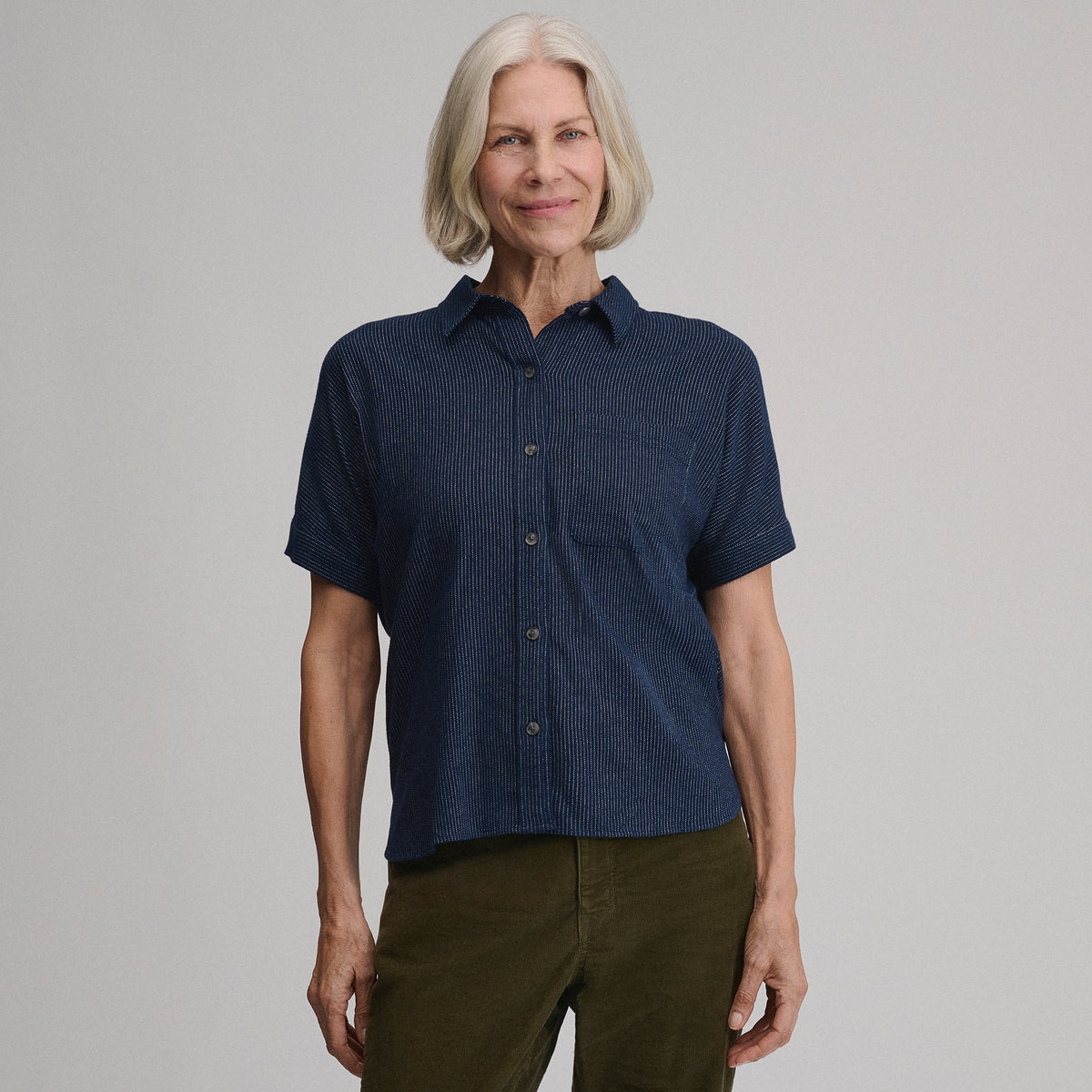 Field Flex Flannel SS-Navy-5