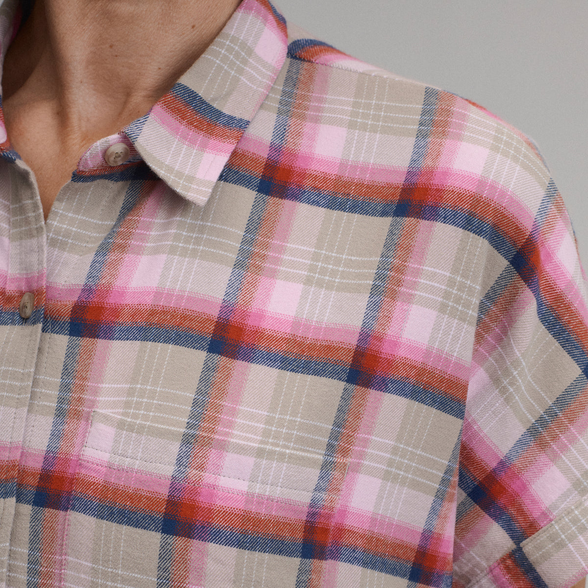 Field Flex Flannel SS-Light Pink-11