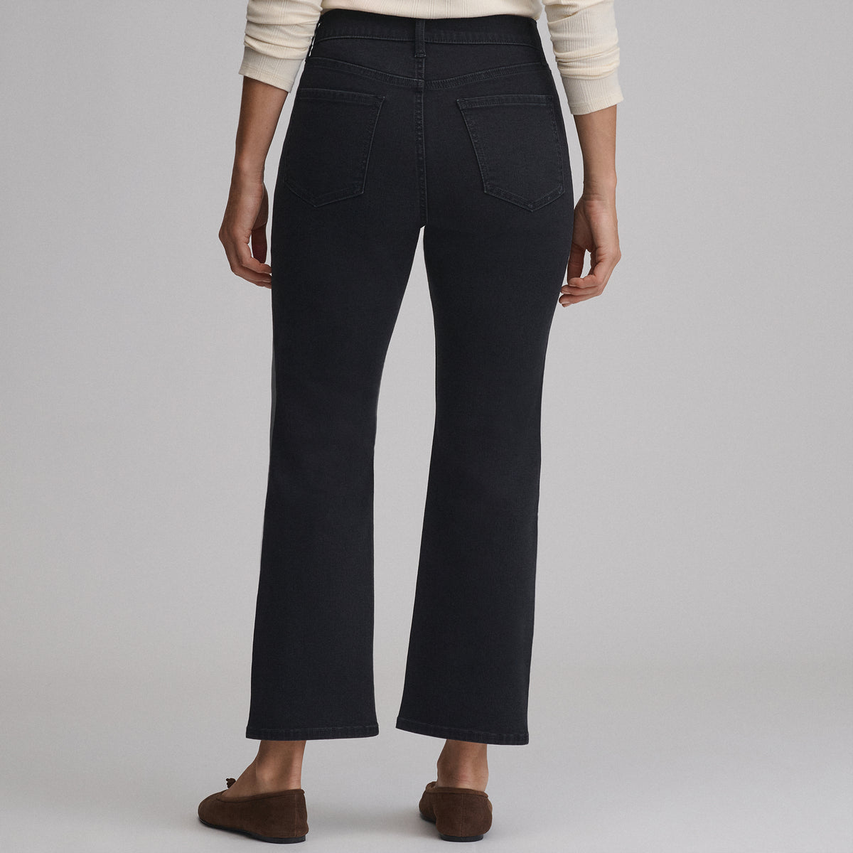 Women's Venture Stretch Kick-Flare Jean-Black-2