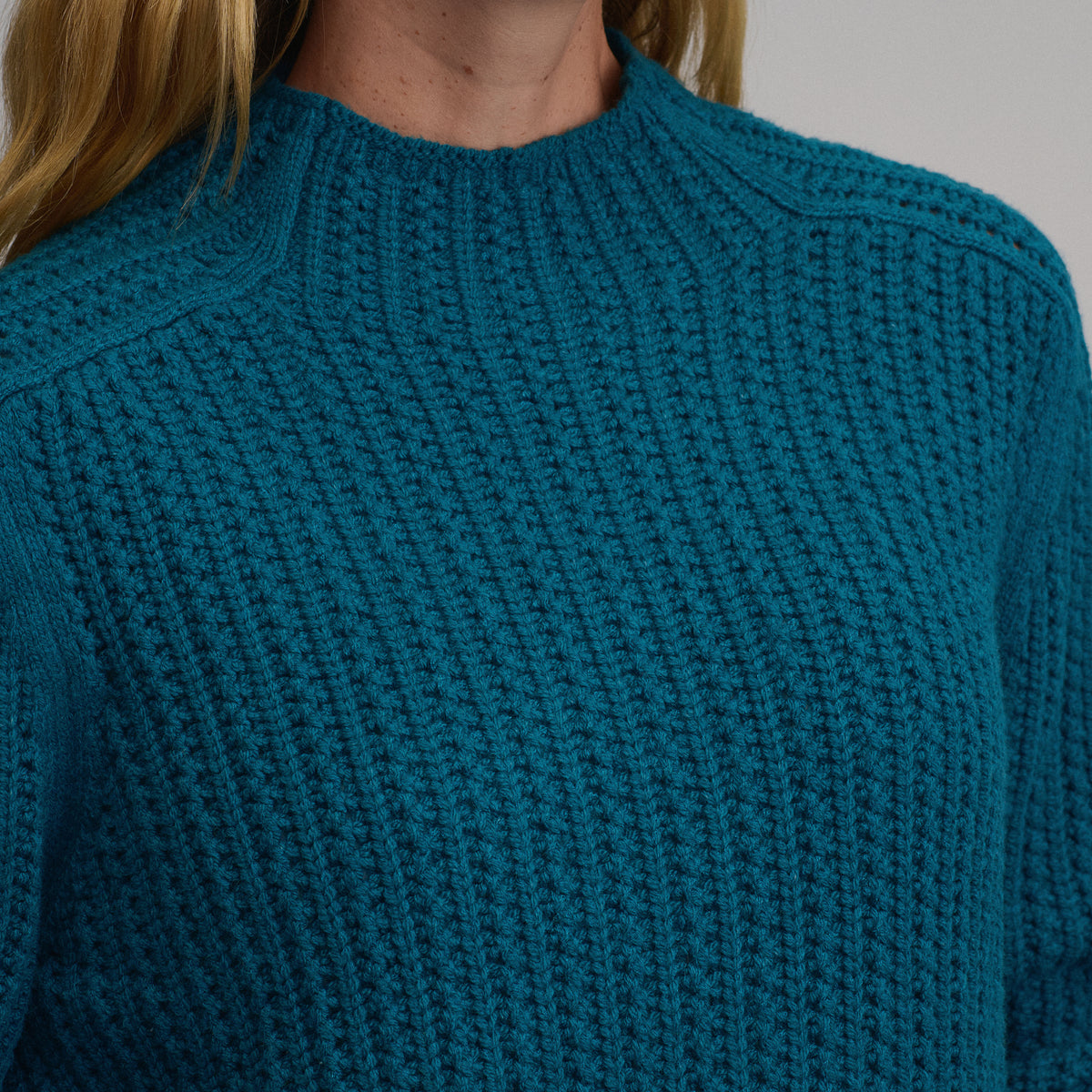 Women's Everloft Mock-Neck Sweater-Meridian Blue-3