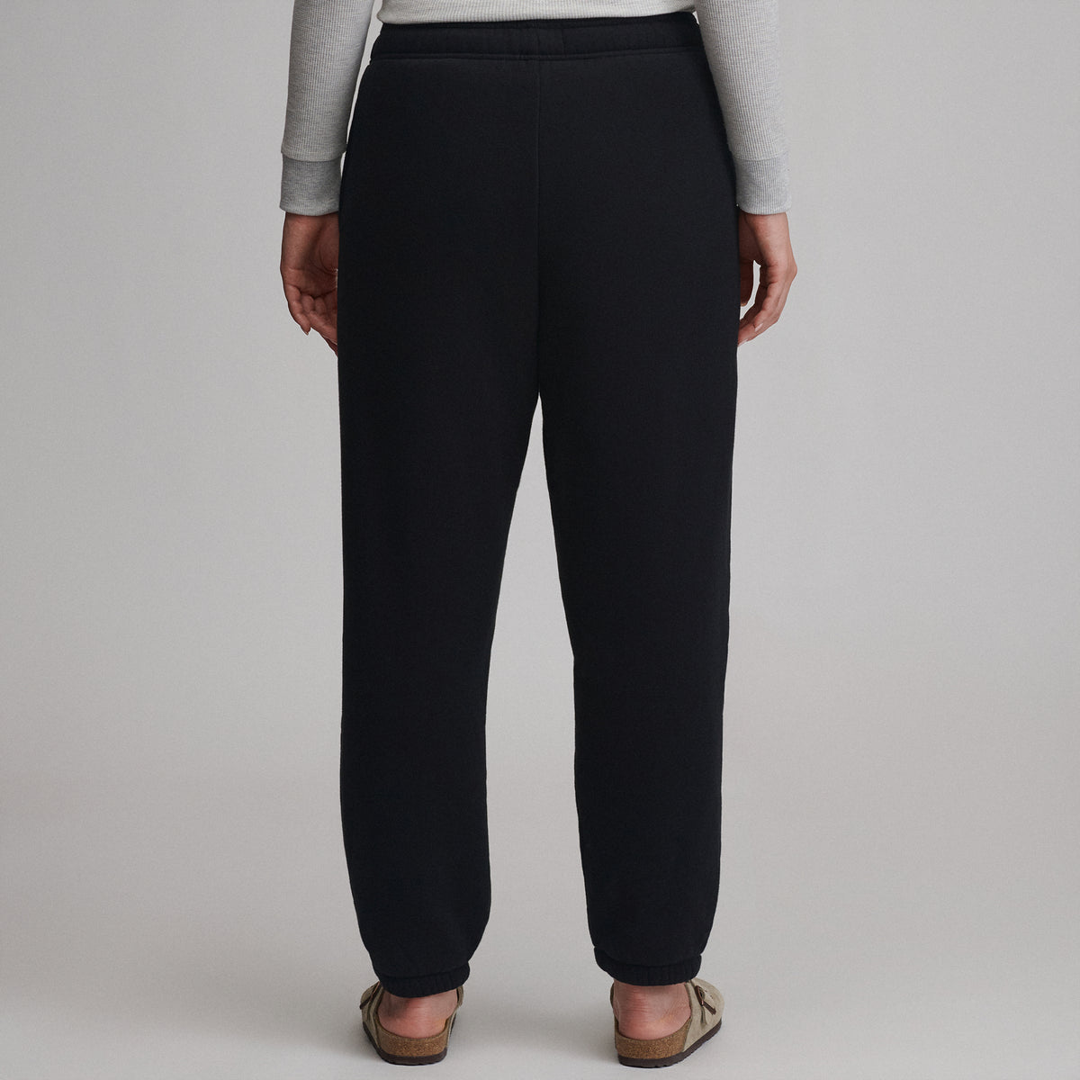 Women's The Vintage Soft Faux Sherpa Lined Jogger-Blck-2