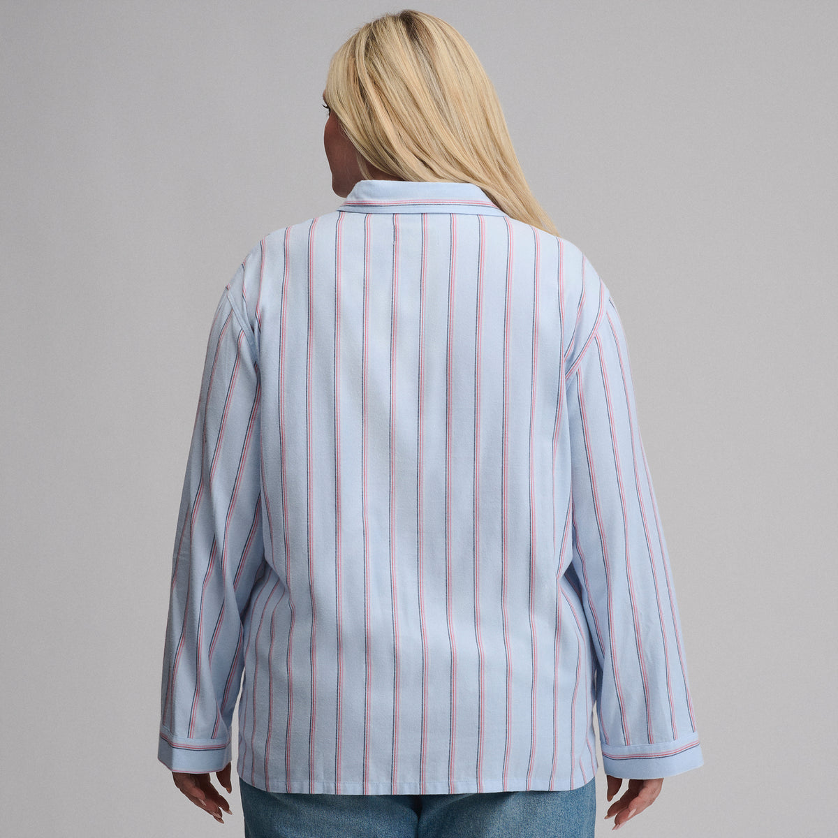 Women's Long-Sleeve Softened Sleep Shirt-Cascade-10