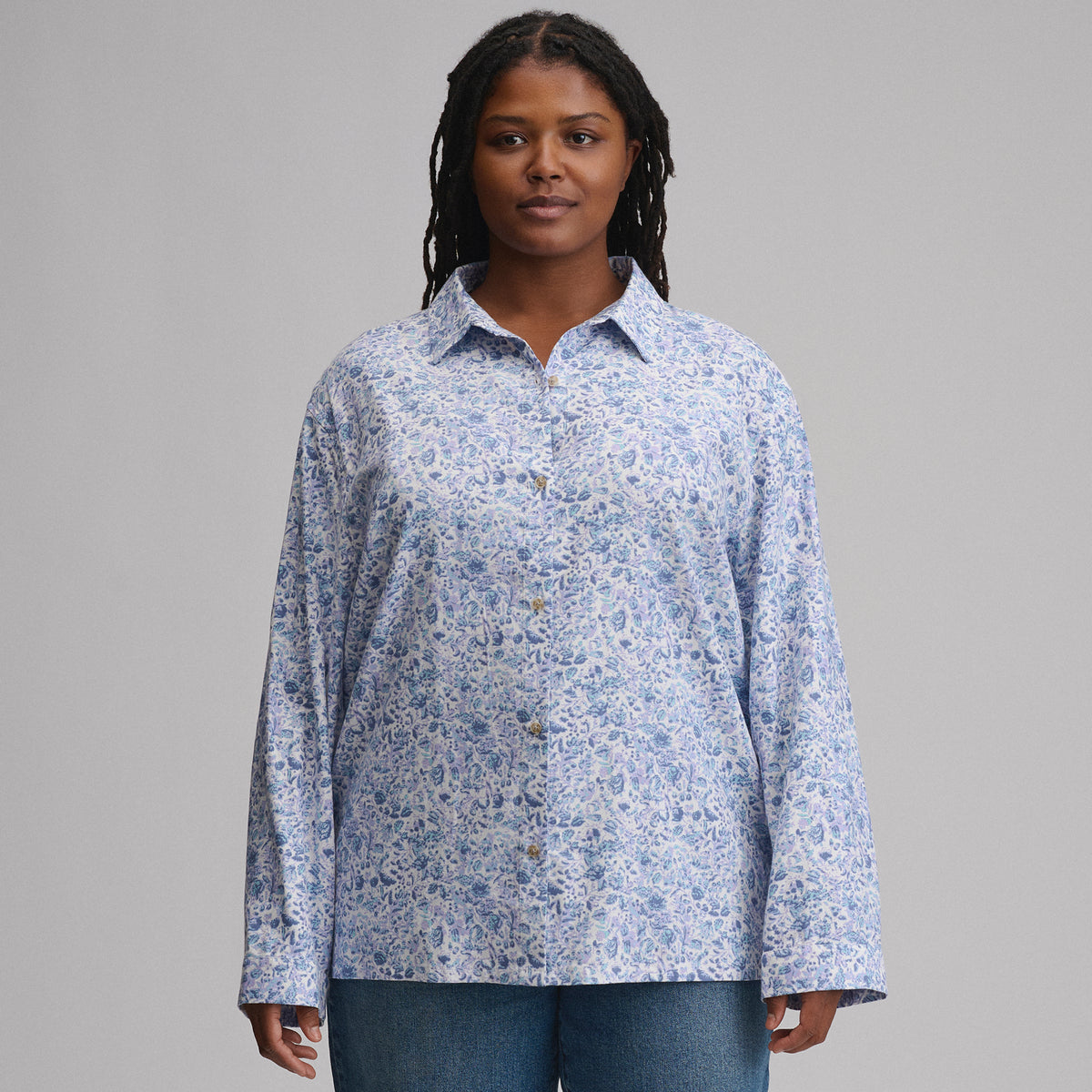 Women's Long-Sleeve Softened Sleep Shirt-Orchid-1