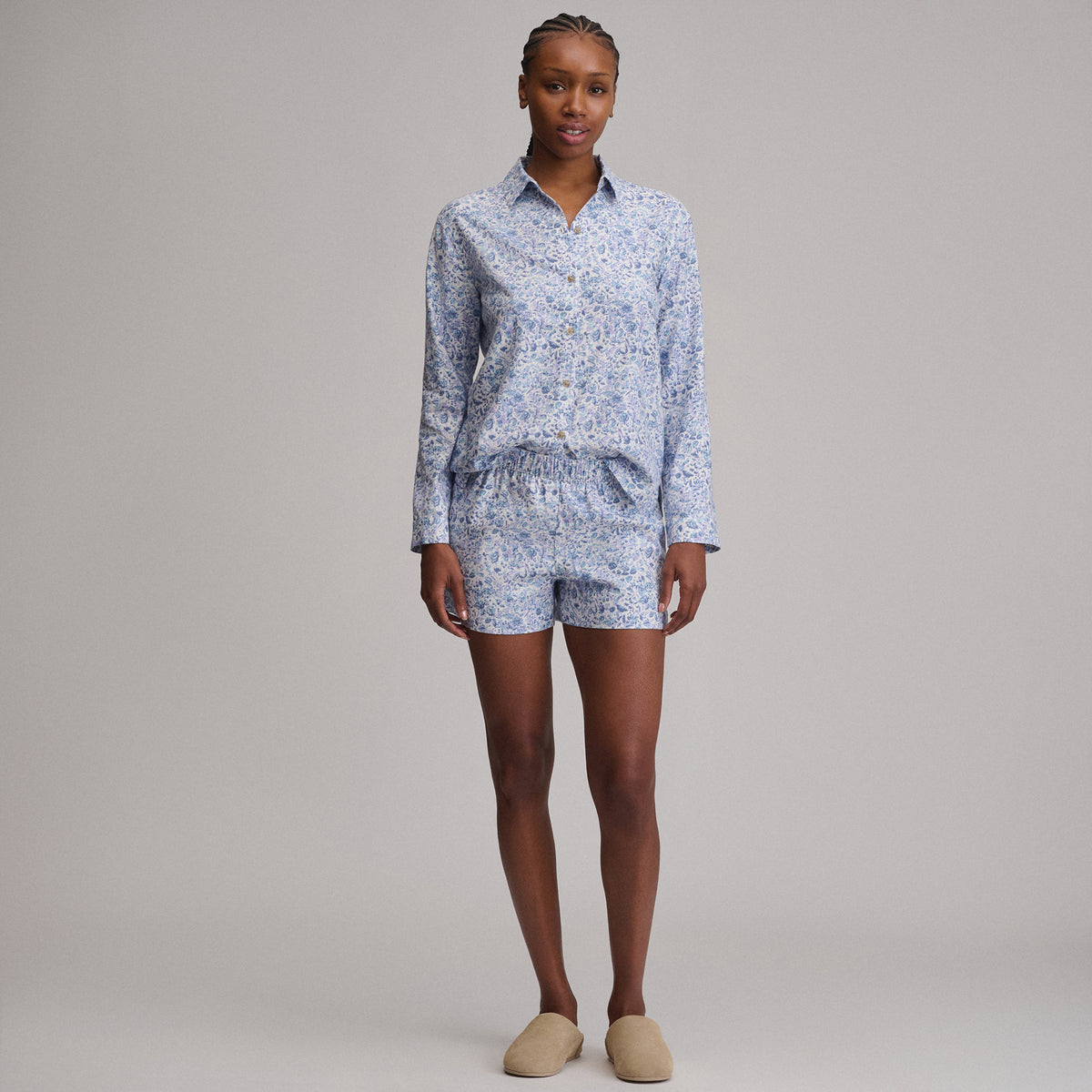 Women's Long-Sleeve Softened Sleep Shirt-Orchid-10