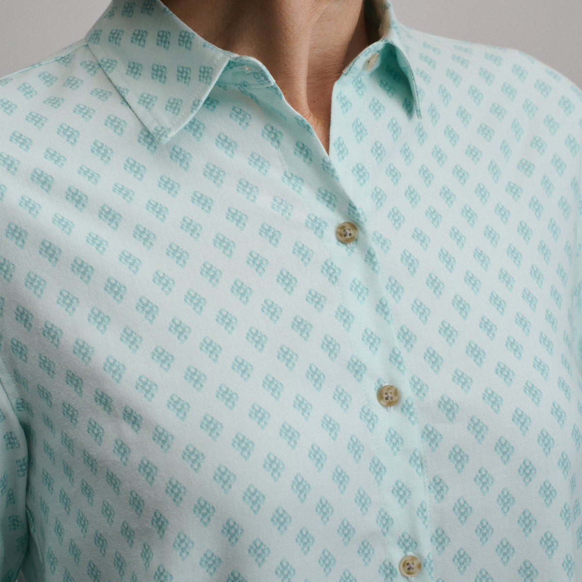 Women's Long-Sleeve Softened Sleep Shirt-Pepper Mint-13