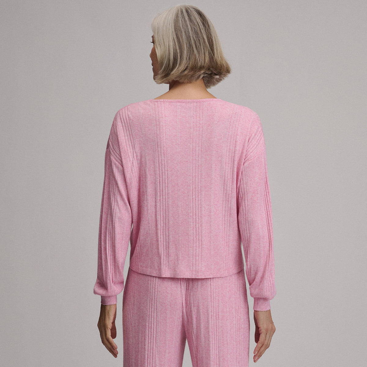Women's Long-Sleeve Cozy Rib Crew-Blush-2