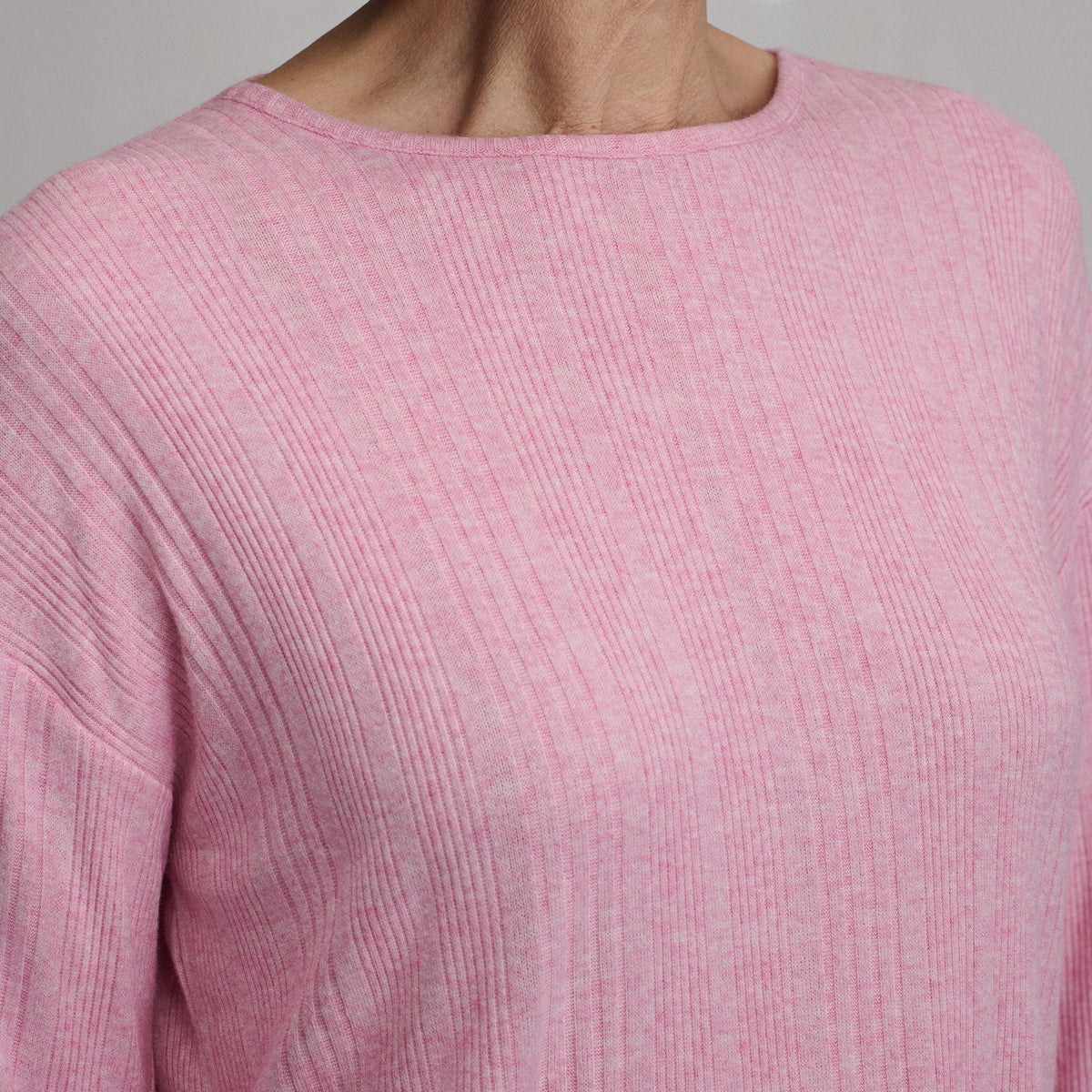 Women's Long-Sleeve Cozy Rib Crew-Blush-3