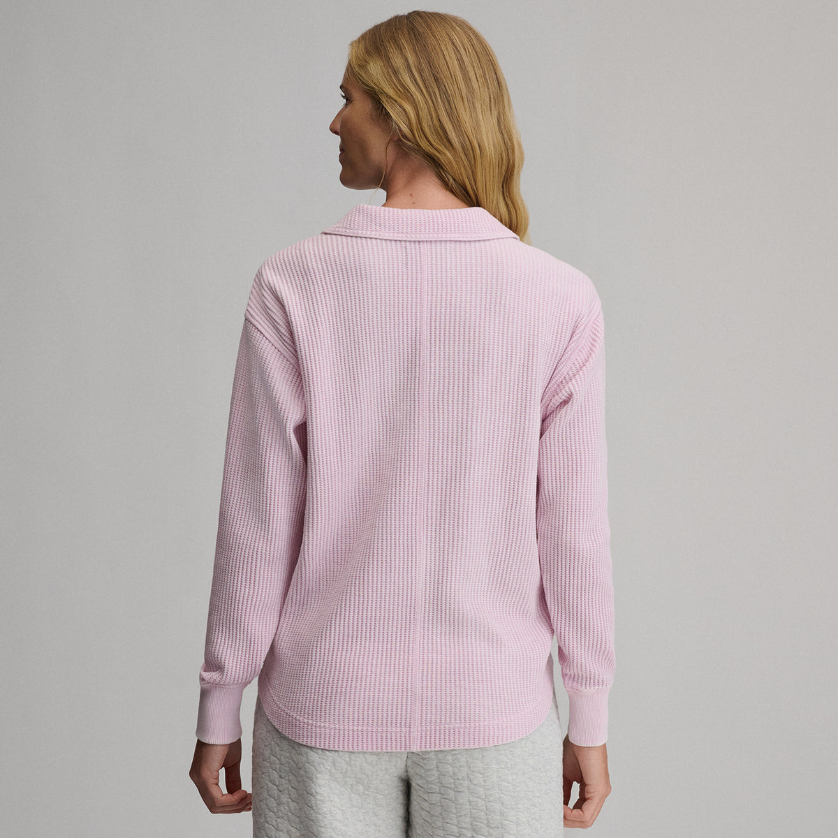 Women's Lounge Thermal Crew-Light Pink-6
