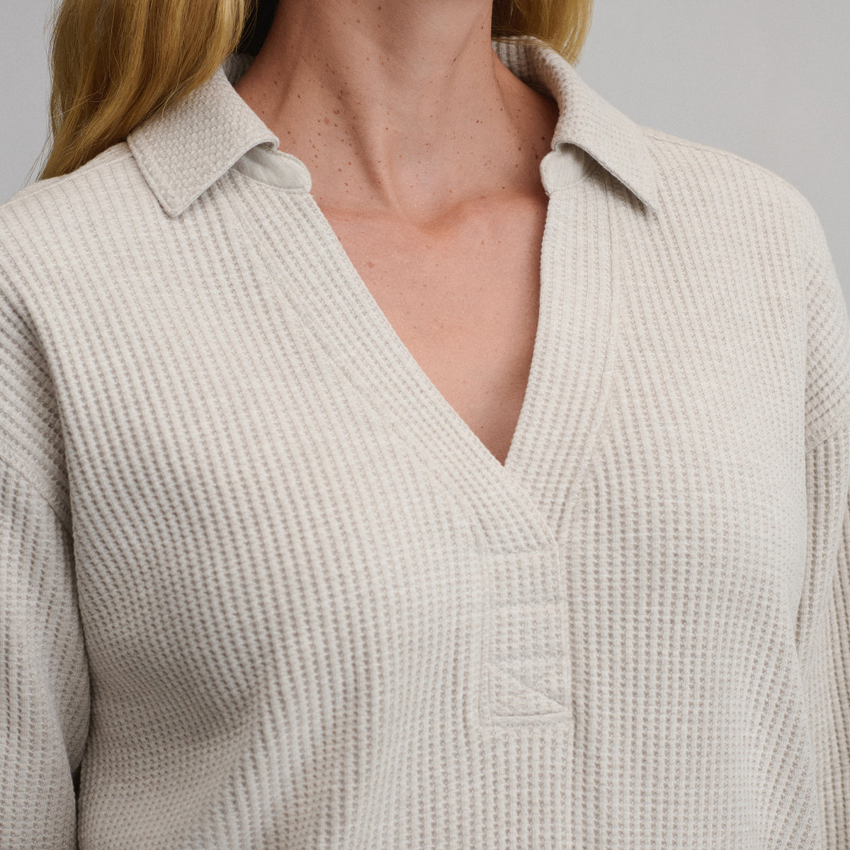 Women's Lounge Thermal Crew-Heather Oatmeal-15