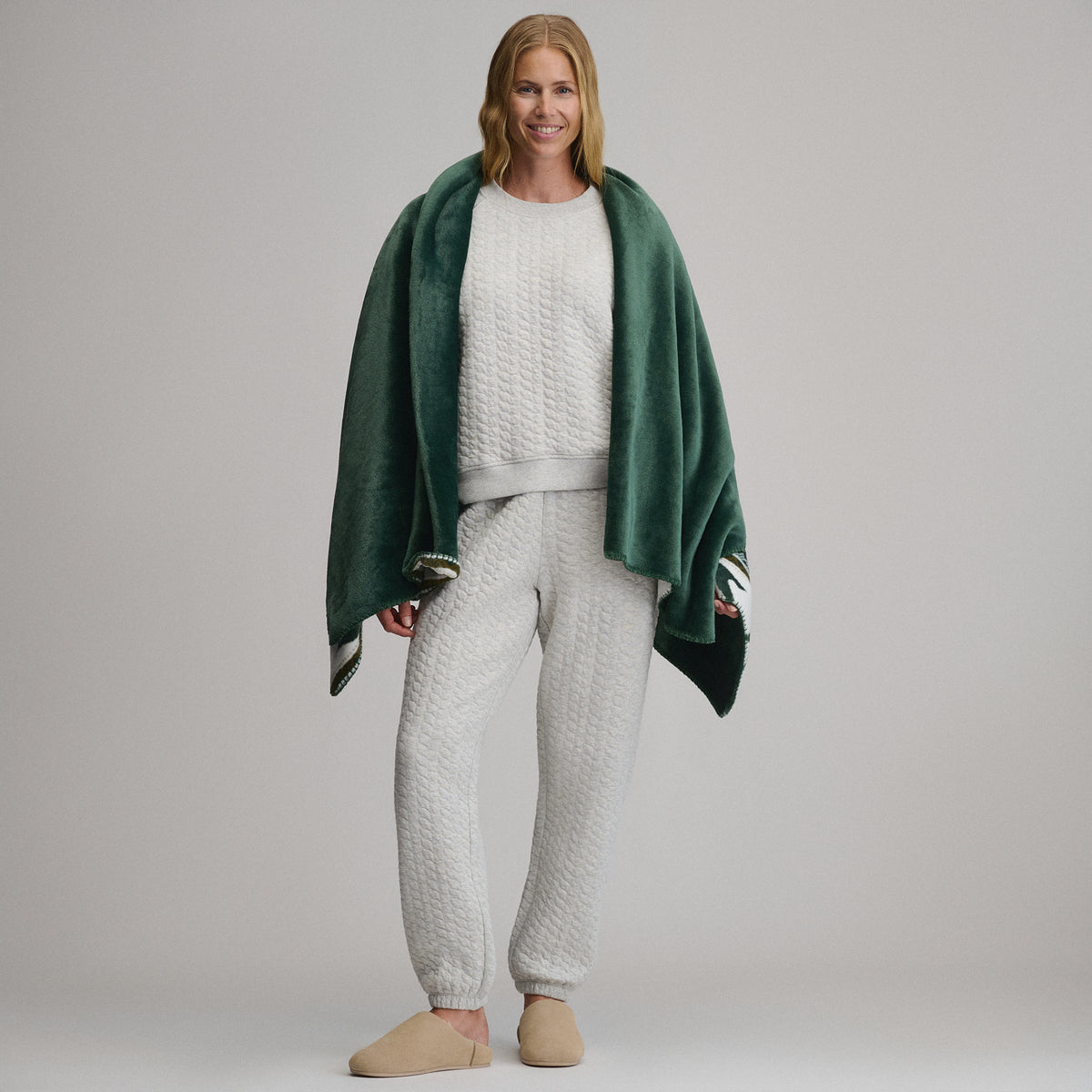 Women's Quilted Crew-Light Hthr Gray-8