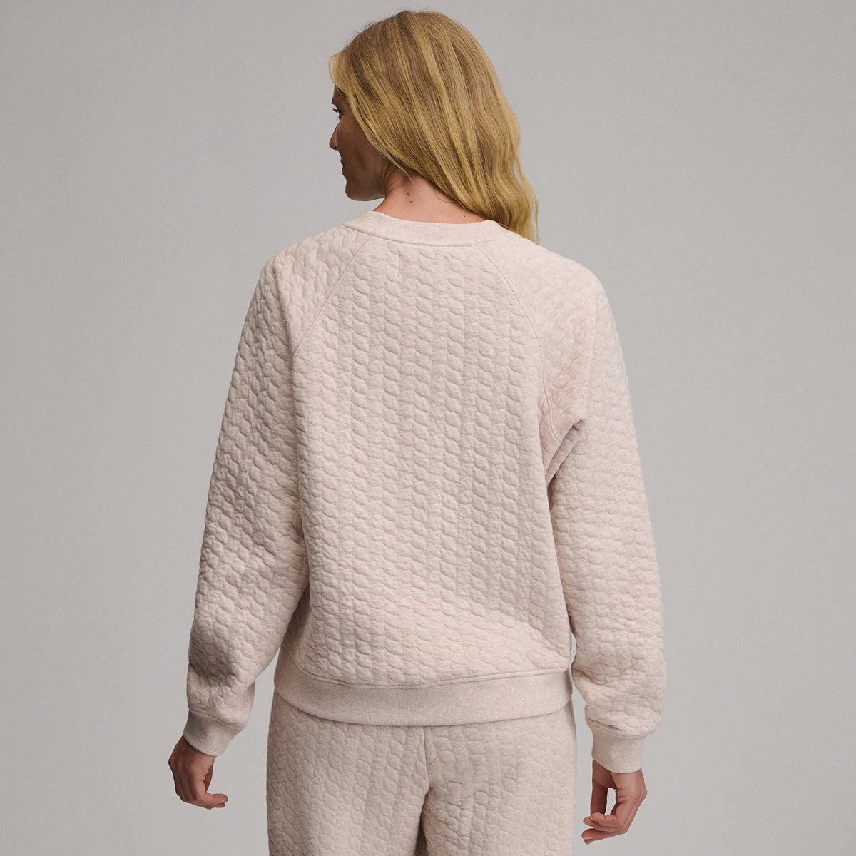 Women's Quilted Crew-Light Pink-10