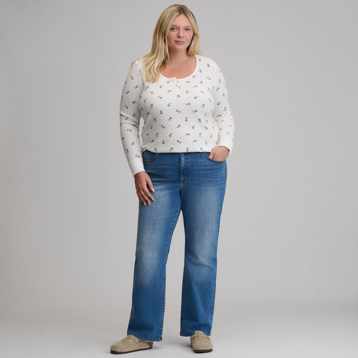 Women's Infinity Thermal Henley-Cream-11