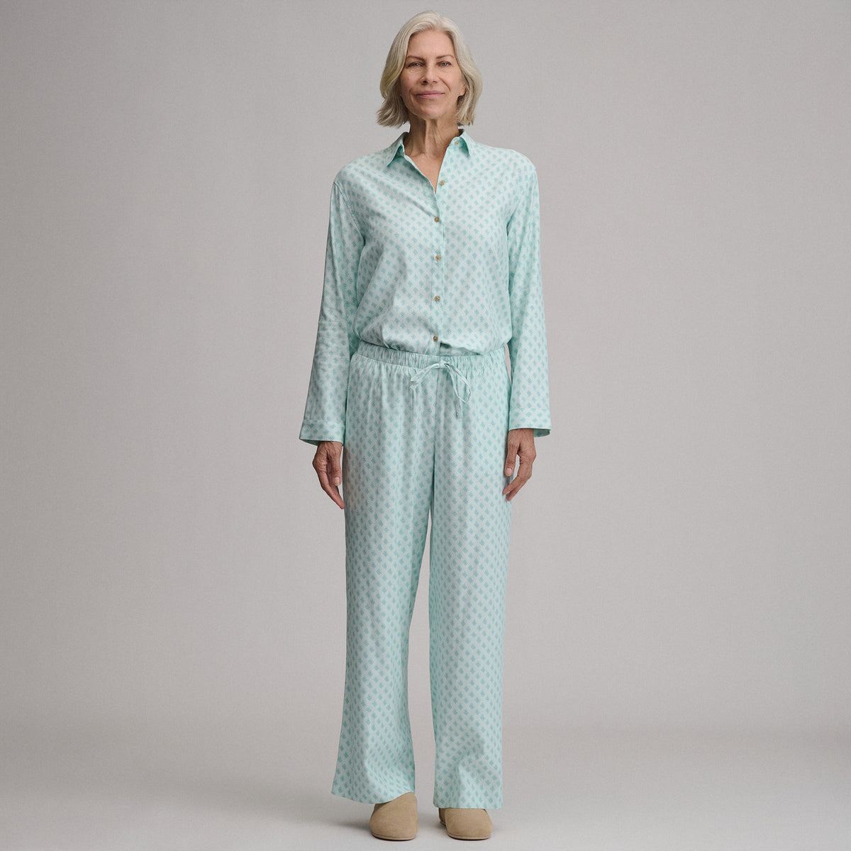 Women's Softened Sleep Pants-Pepper Mint-9