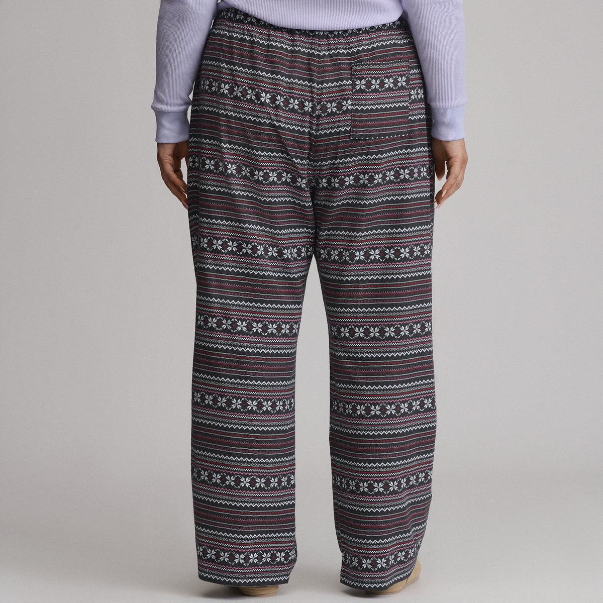 Women's Stines Flannel Sleep Pants-Charcoal-2