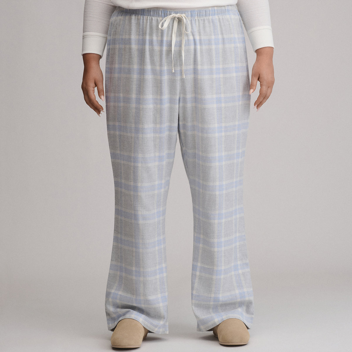 Women's Stines Flannel Sleep Pants-Light Gray-36